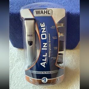 Wahl All-In-One Groomer 9865-3501 New Sealed 15-Piece Beard Nose Ear Trimmer Kit